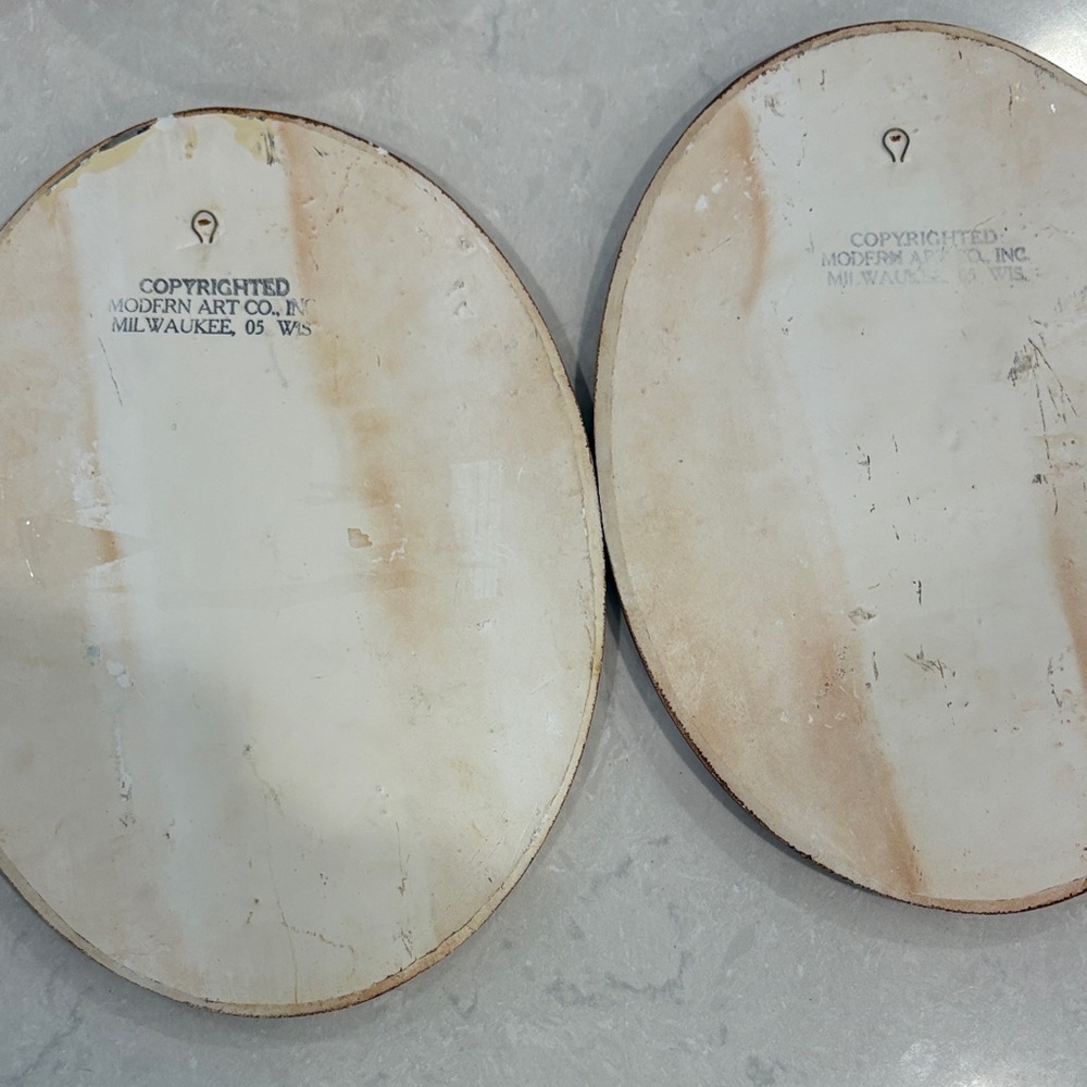 Vintage Style Brown and Cream Wall Art Set - Picture 2 of 4